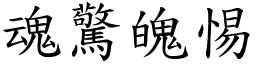 魂驚魄惕 (楷體矢量字庫)