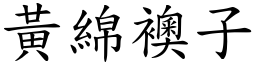 黃綿襖子 (楷體矢量字庫)
