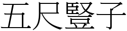 五尺豎子 (宋體矢量字庫)