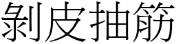 剝皮抽筋 (宋體矢量字庫)