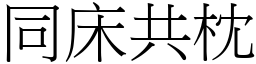 同床共枕 (宋體矢量字庫)