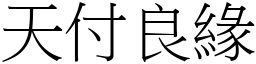 天付良緣 (宋體矢量字庫)