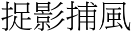 捉影捕風 (宋體矢量字庫)