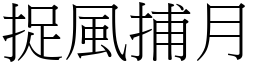 捉風捕月 (宋體矢量字庫)