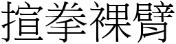 揎拳裸臂 (宋體矢量字庫)