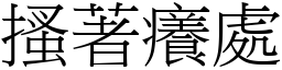 搔著癢處 (宋體矢量字庫)