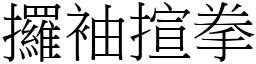 攞袖揎拳 (宋體矢量字庫)