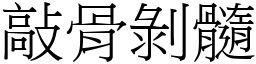 敲骨剝髓 (宋體矢量字庫)