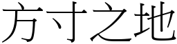 方寸之地 (宋體矢量字庫)