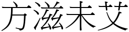 方滋未艾 (宋體矢量字庫)