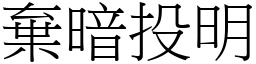棄暗投明 (宋體矢量字庫)