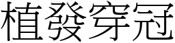 植發穿冠 (宋體矢量字庫)