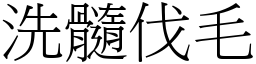 洗髓伐毛 (宋體矢量字庫)