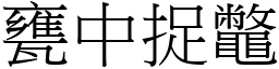 甕中捉鼈 (宋體矢量字庫)