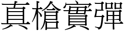 真槍實彈 (宋體矢量字庫)