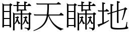 瞞天瞞地 (宋體矢量字庫)