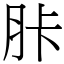 胩 (宋體矢量字庫)