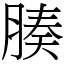 腠 (宋體矢量字庫)