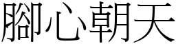 腳心朝天 (宋體矢量字庫)