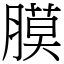 膜 (宋體矢量字庫)