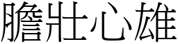 膽壯心雄 (宋體矢量字庫)