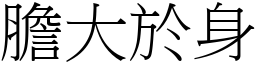 膽大於身 (宋體矢量字庫)