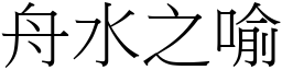 舟水之喻 (宋體矢量字庫)