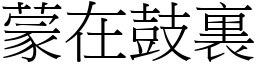 蒙在鼓裏 (宋體矢量字庫)