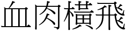 血肉橫飛 (宋體矢量字庫)