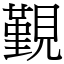 覲 (宋體矢量字庫)