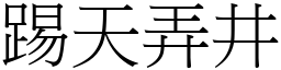踢天弄井 (宋體矢量字庫)