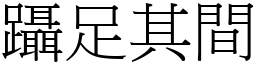 躡足其間 (宋體矢量字庫)