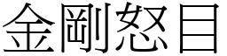 金剛怒目 (宋體矢量字庫)