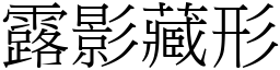 露影藏形 (宋體矢量字庫)
