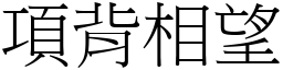 項背相望 (宋體矢量字庫)