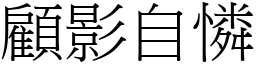 顧影自憐 (宋體矢量字庫)