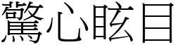 驚心眩目 (宋體矢量字庫)